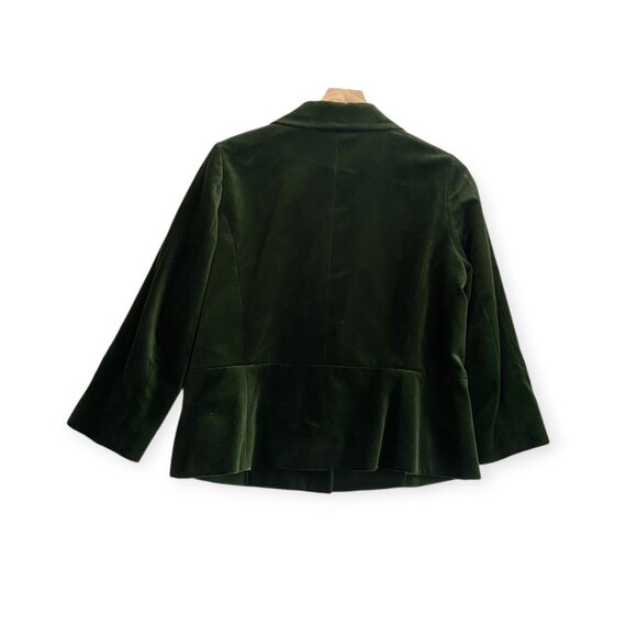 Chloe Velvet Cropped Blazer Green Cotton FR42 Made in France - Picture 2 of 15